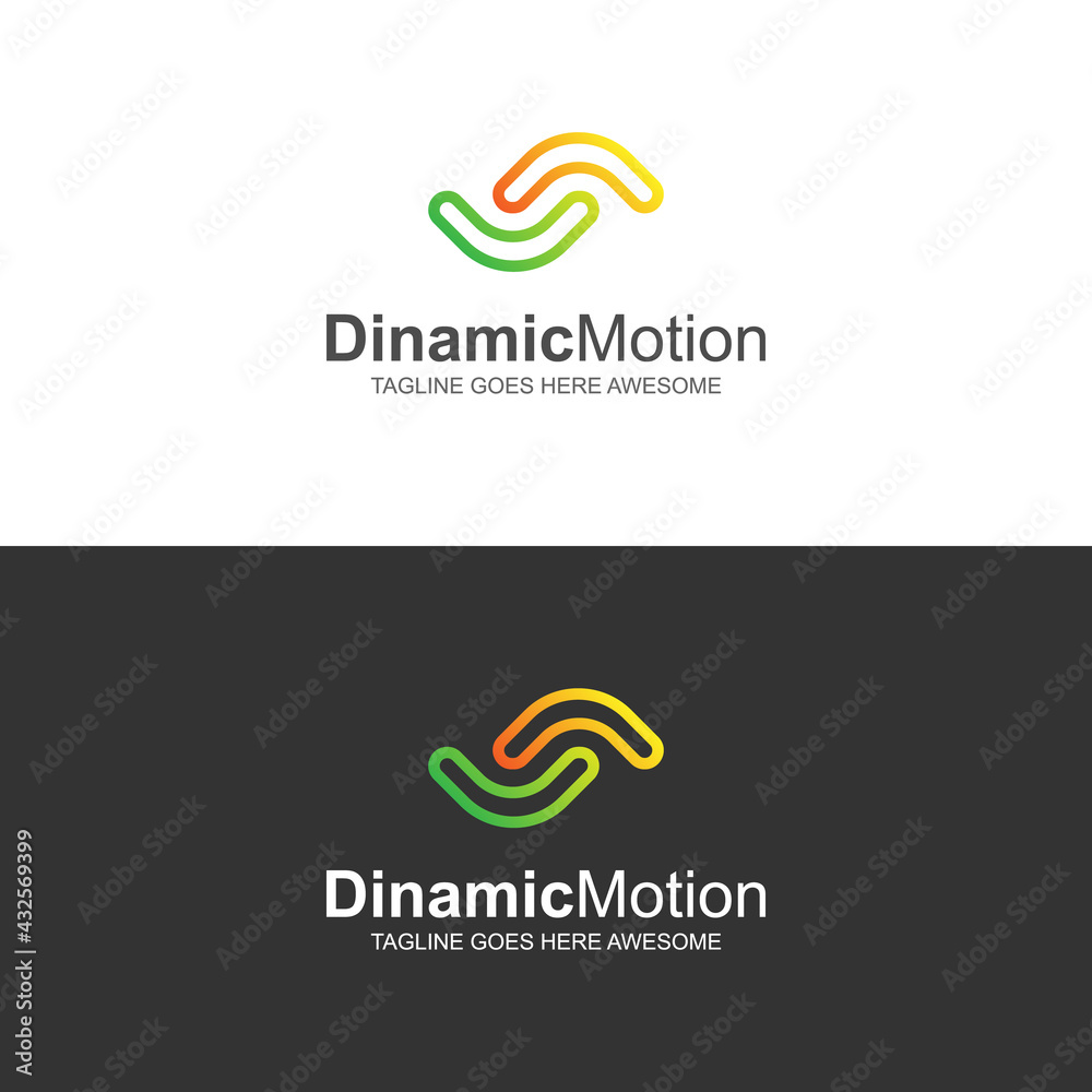 Obraz premium Minimal abstract logotype design template concept vector geometric shape