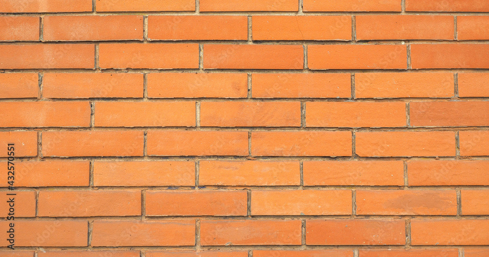 Obraz premium wide 4K red brick wall background