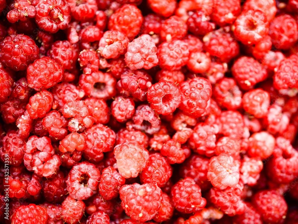 Raspberries background. Fresh red berries of ripe raspberries
Raspberries background. Fresh red berries of ripe raspberries