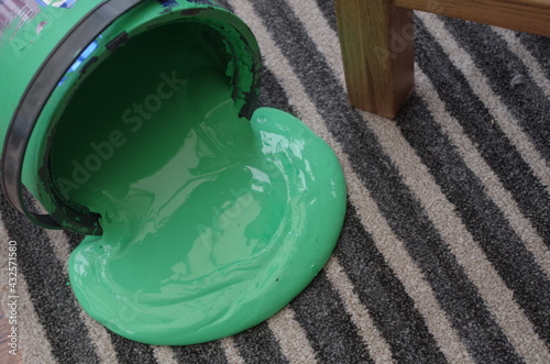 spilled paint on carpet stained floor carpet