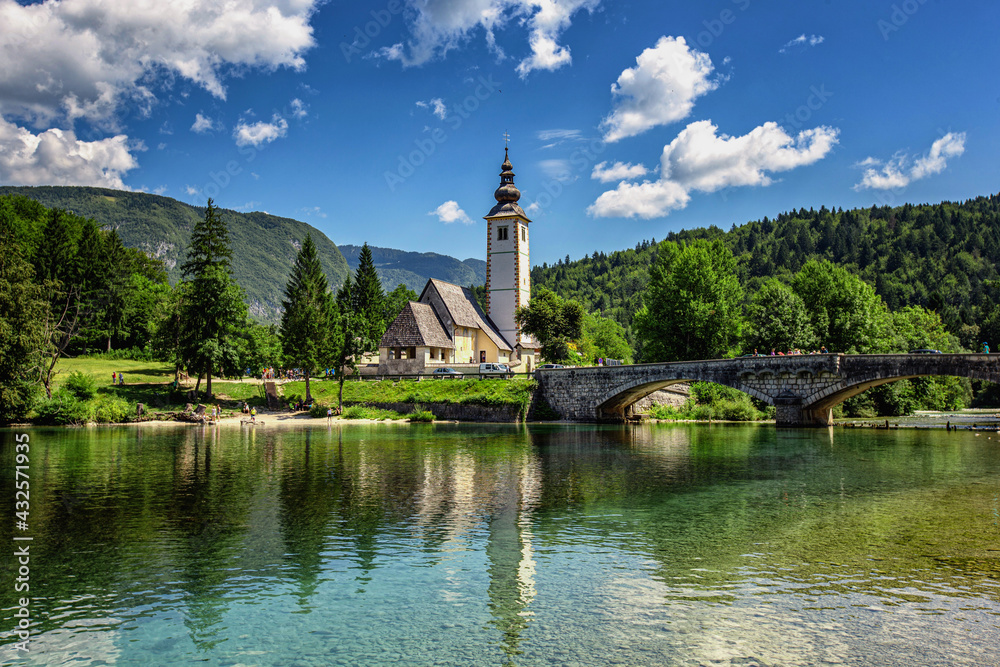 Lake Bohinj in Slovenia 