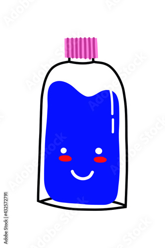 drink more water. bottle of water. doodle