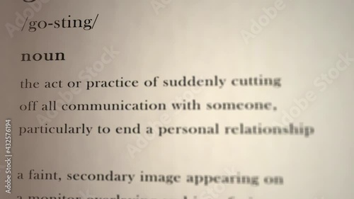 Ghosting Definition photo