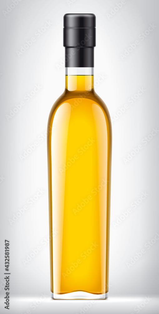 Glass Bottle with Foil on background. Glass Bottle with Foil on background.