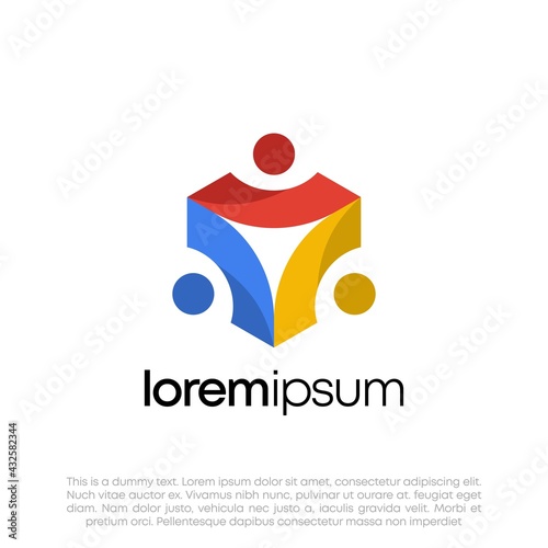 Global Community Logo Icon Elements Template. Community human Logo template vector. Community health care. Abstract Community logo