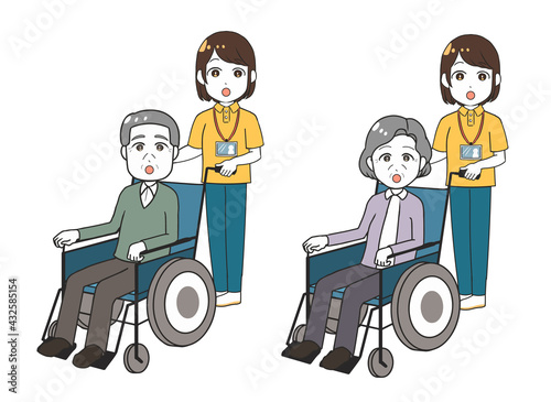 車いす　高齢者　女性介護士　疑問