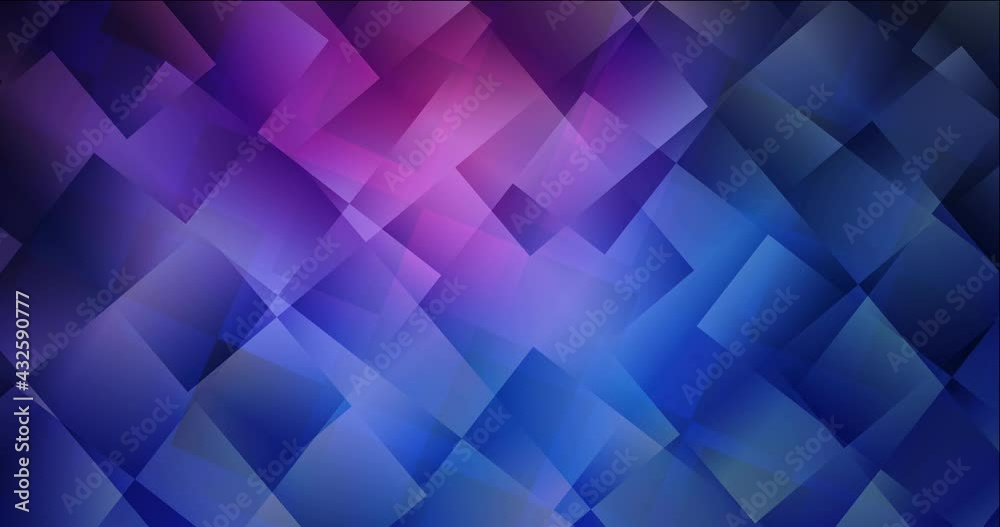 4K looping dark pink, blue abstract animation with rhombus. High-quality clip in simple style with squares. Movie for a cell phone. 4096 x 2160, 30 fps.