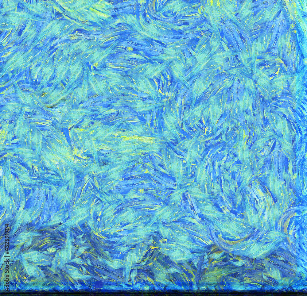 Abstract oil painting background Impressionist style illustrated to create designs.