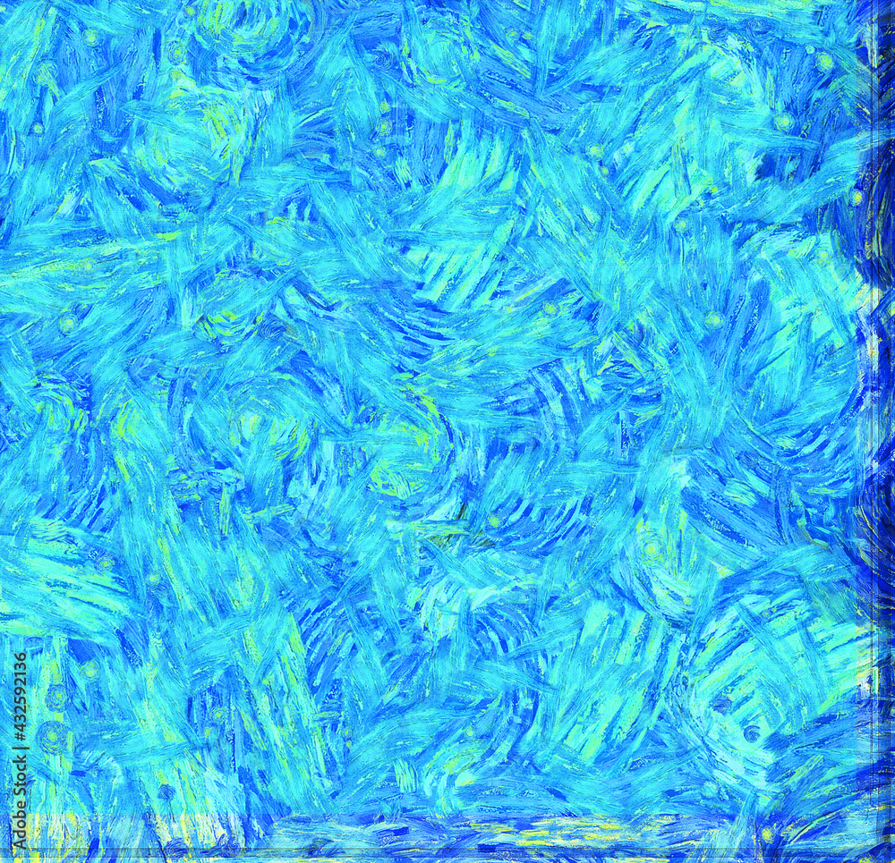 Abstract oil painting background Impressionist style illustrated to create designs.