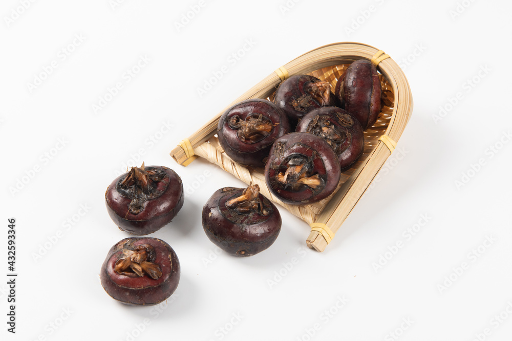 Water Chestnut on the white background Water Chestnut on the white background