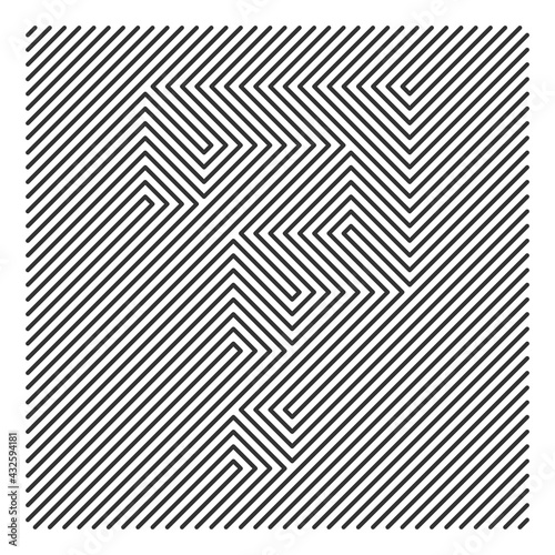 question mark - optical illusion design