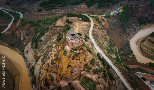 The Yongning Ancient Village on top of the mountain photo