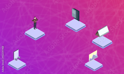 Intelligence concept on abstract design