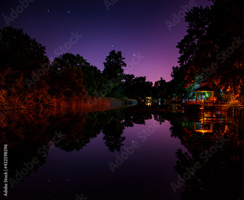 night scene with reflection