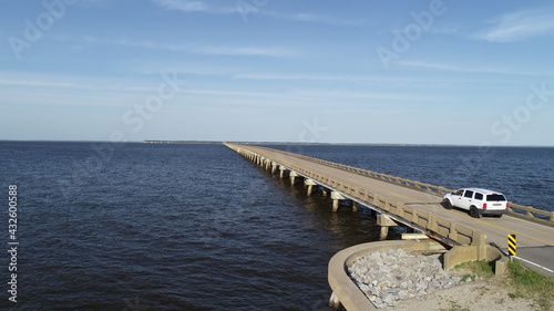 William B. Umstead Bridge near Manteo North Carolina Dare County drone photos