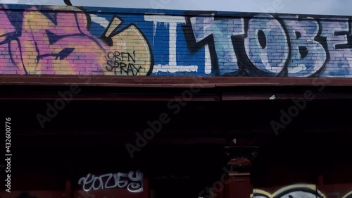 graffiti on a wall in Brooklyn New York