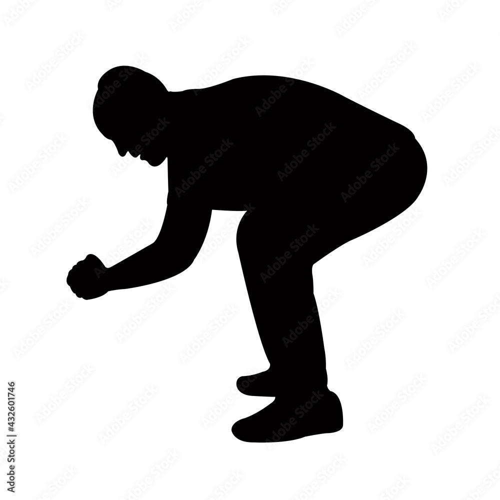 Obraz premium a man body silhouette vector