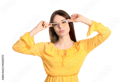 Beautiful young woman with ...