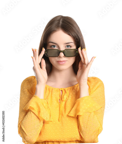 Beautiful young woman with ...