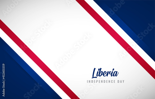 Free Download Happy Independence day of Liberia with Creative Liberia national country flag greeting background - GFXLoad