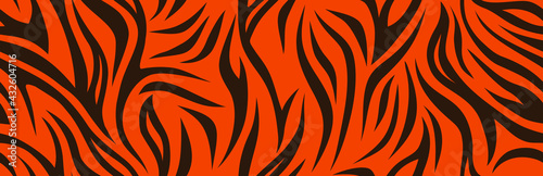 Fotografia Tiger stripes pattern, animal skin, line background
