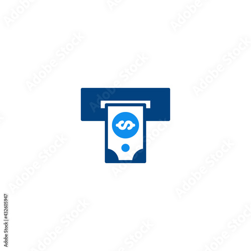ATM icon vector for web, computer and mobile app