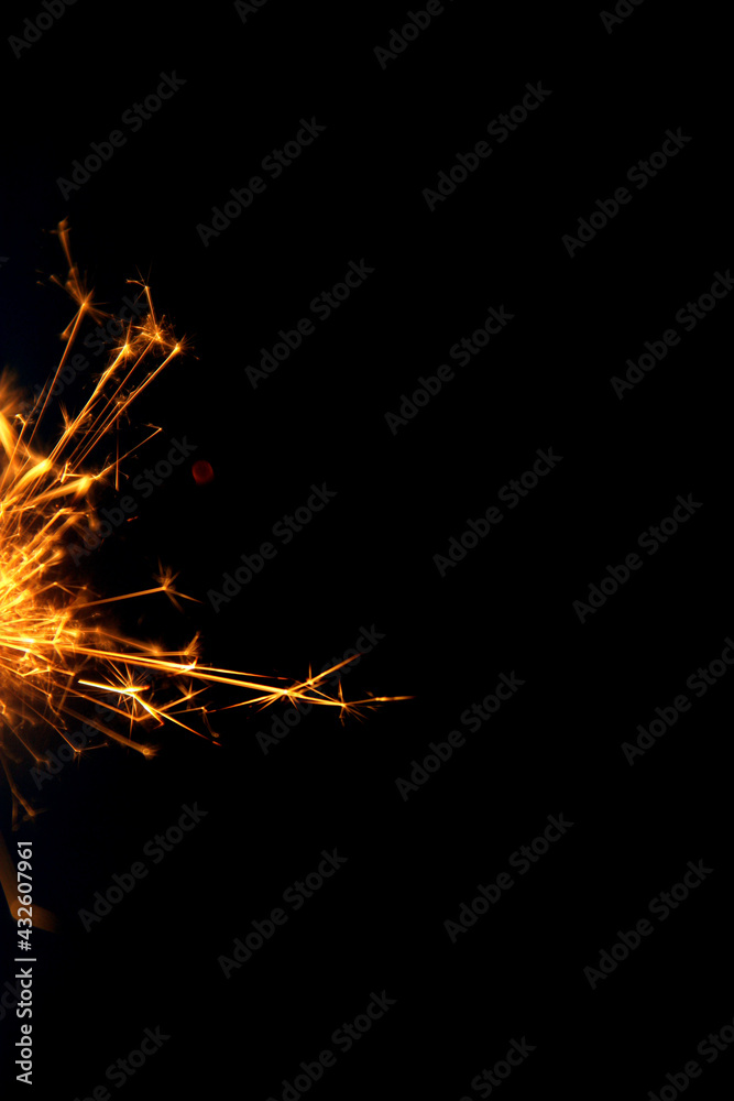 Close up of sparkler effect Close up of sparkler effect