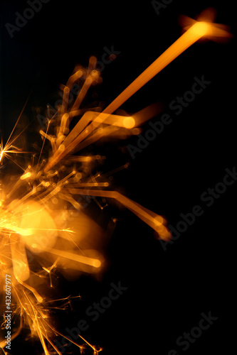 Close up of sparkler effect