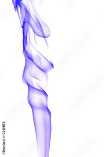 Abstract purple smoke on white background