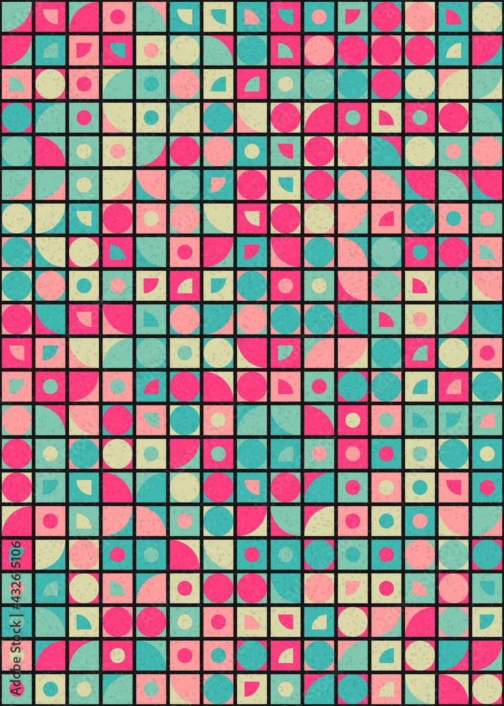 Fototapeta premium Abstract Geometric Pattern generative computational art illustration