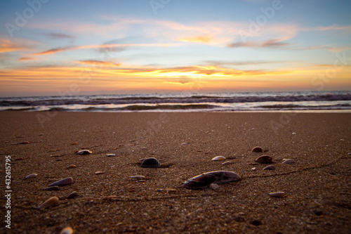 Orange Sky and beach