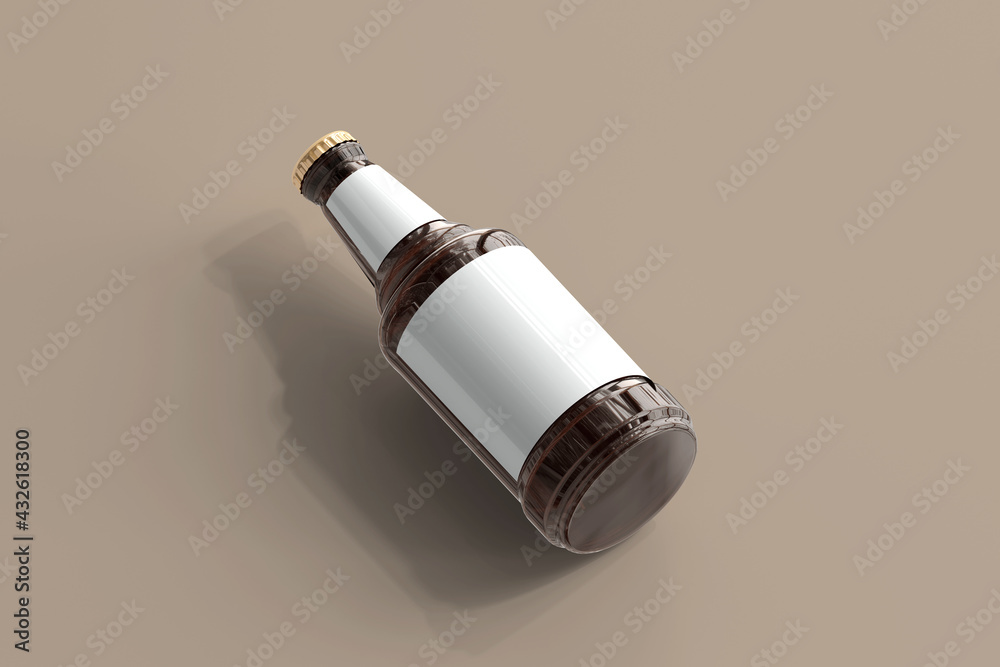 Beer Bottle with Empty Label 3D Rendering Beer Bottle with Empty Label 3D Rendering