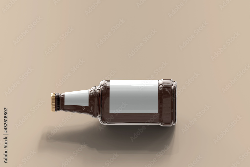 Beer Bottle with Empty Label 3D Rendering Beer Bottle with Empty Label 3D Rendering