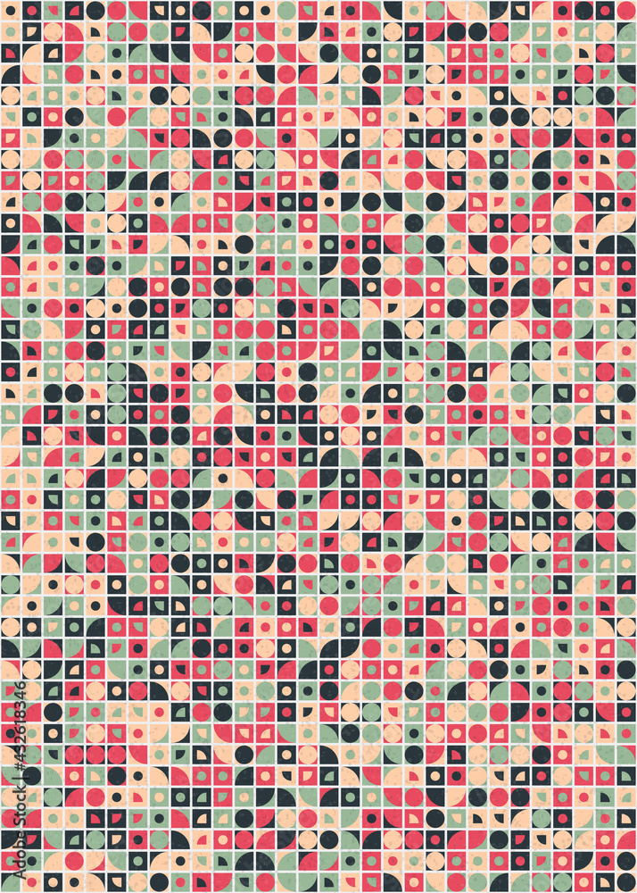 Fototapeta premium Abstract Geometric Pattern generative computational art illustration