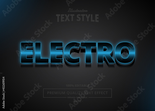 Electro Illustrator Text Effect