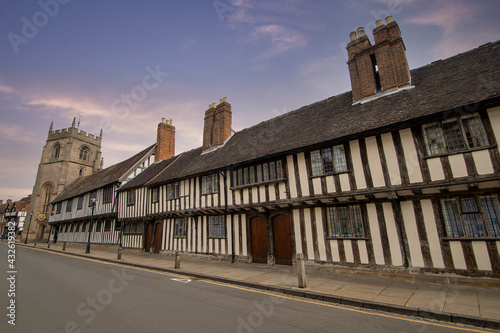 The Almshouses in Church Street dating back to the 15th century in Stratford-upon-Avon, Warwickshire