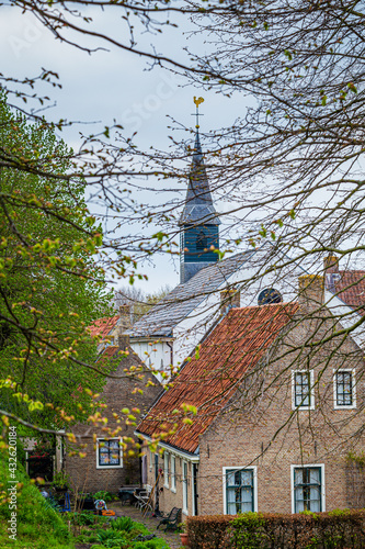 Street view of the Dutch fortified little village Bourtange in Westerwolde, Groningen in The Netherlands photo