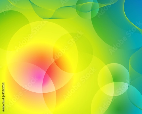 Abstract background of curved curved lines colorful gradient