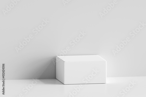 Isolated Product Packaging Box 3D Rendering