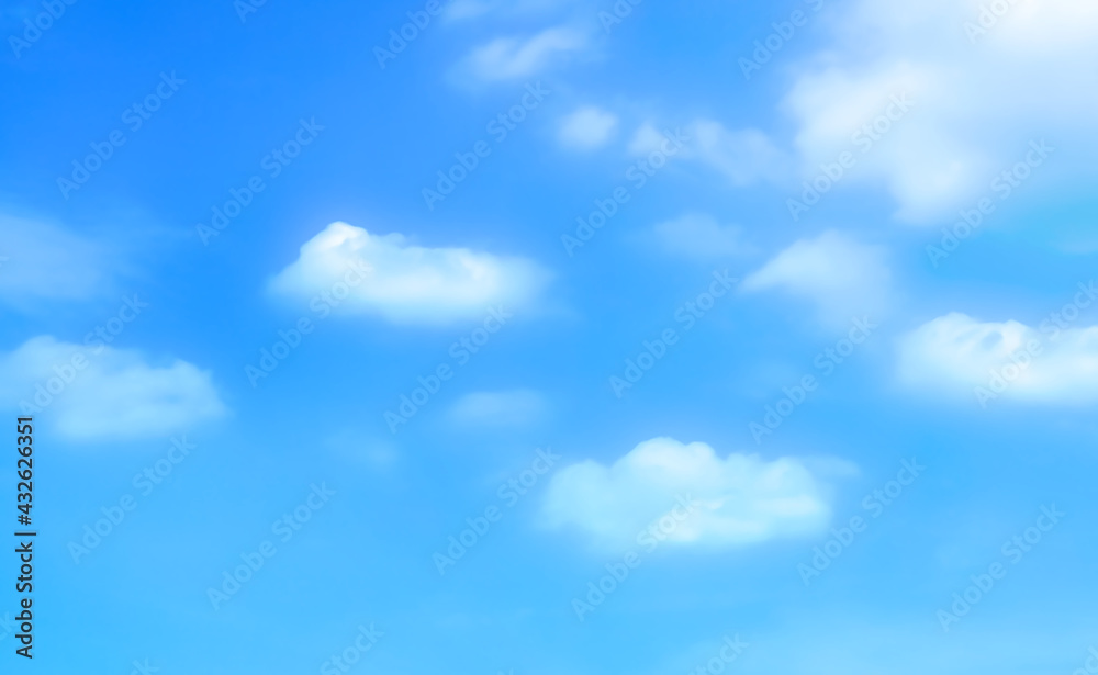Fototapeta premium blue sky with beautiful natural white clouds 