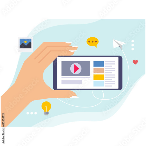 Watching news on mobile