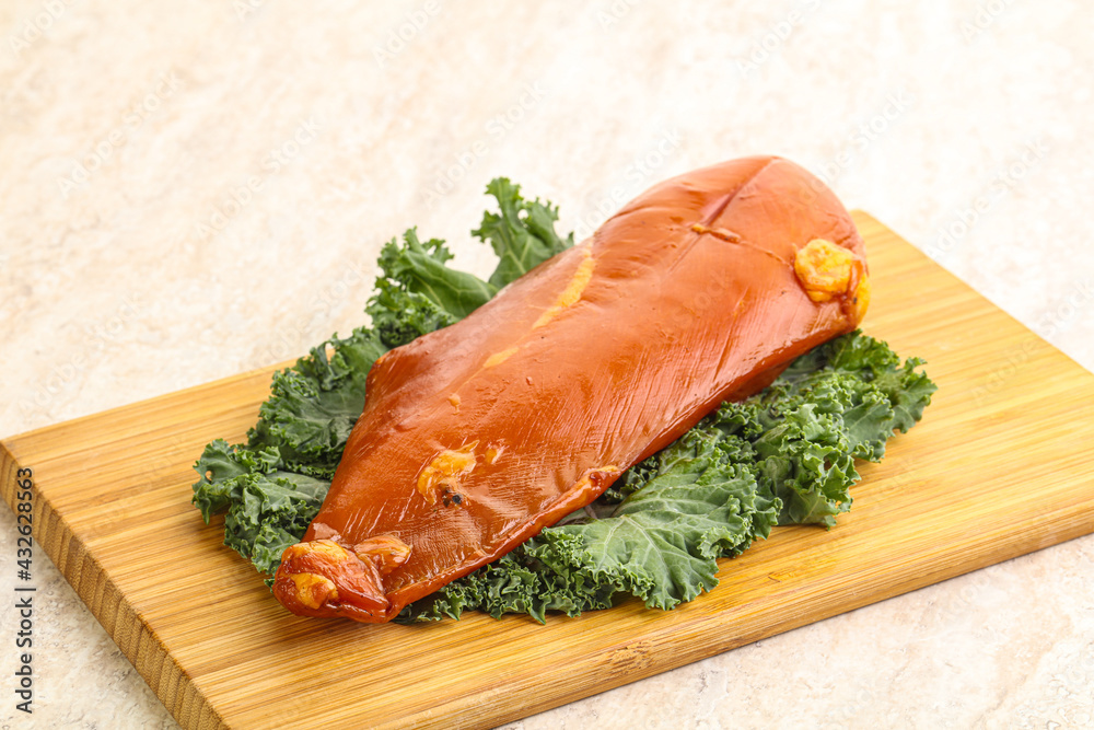 Smoked chicken breast for snack Smoked chicken breast for snack