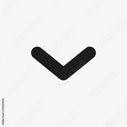 Down arrow icon. Scroll down button for website and mobile UI designs. photo