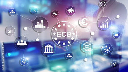 Принти на полотні ECB European central bank Business finance concept