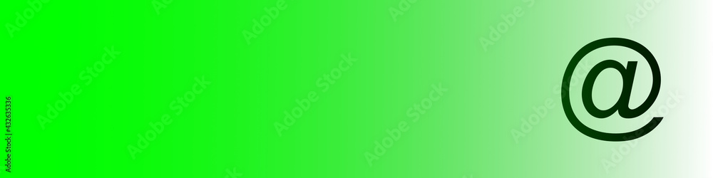 email symbol with green gradient email symbol with green gradient