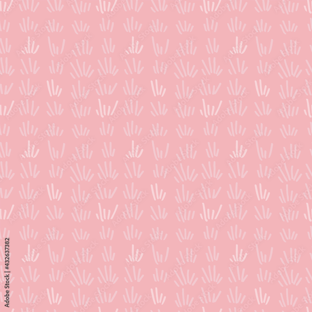 Pink background with uneven doodle dashes Pink background with uneven doodle dashes