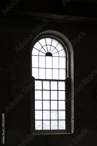 Old industrial machinery in a disused warehouse