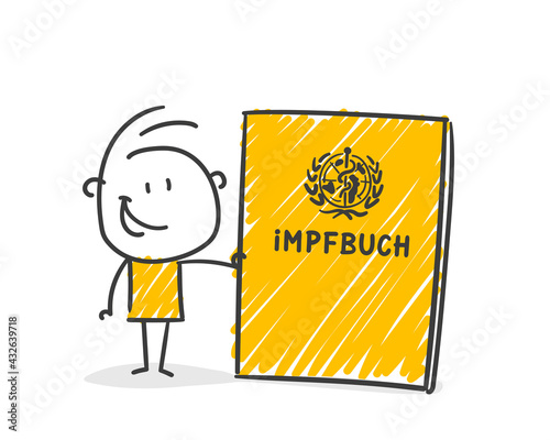 Strichfiguren / Strichmännchen: Impfen, Impfung, Impfausweis. (Nr. 638)