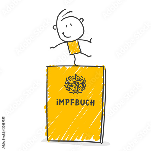 Strichfiguren / Strichmännchen: Impfbuch. (Nr. 639)