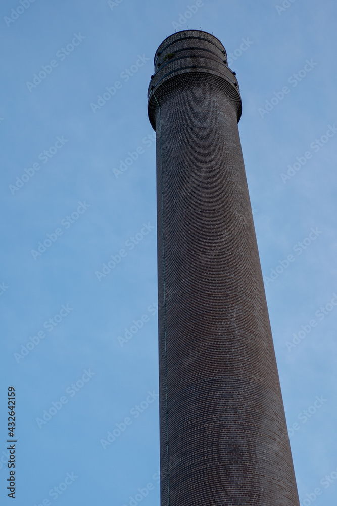 old chimney on from a disused factory warehouse